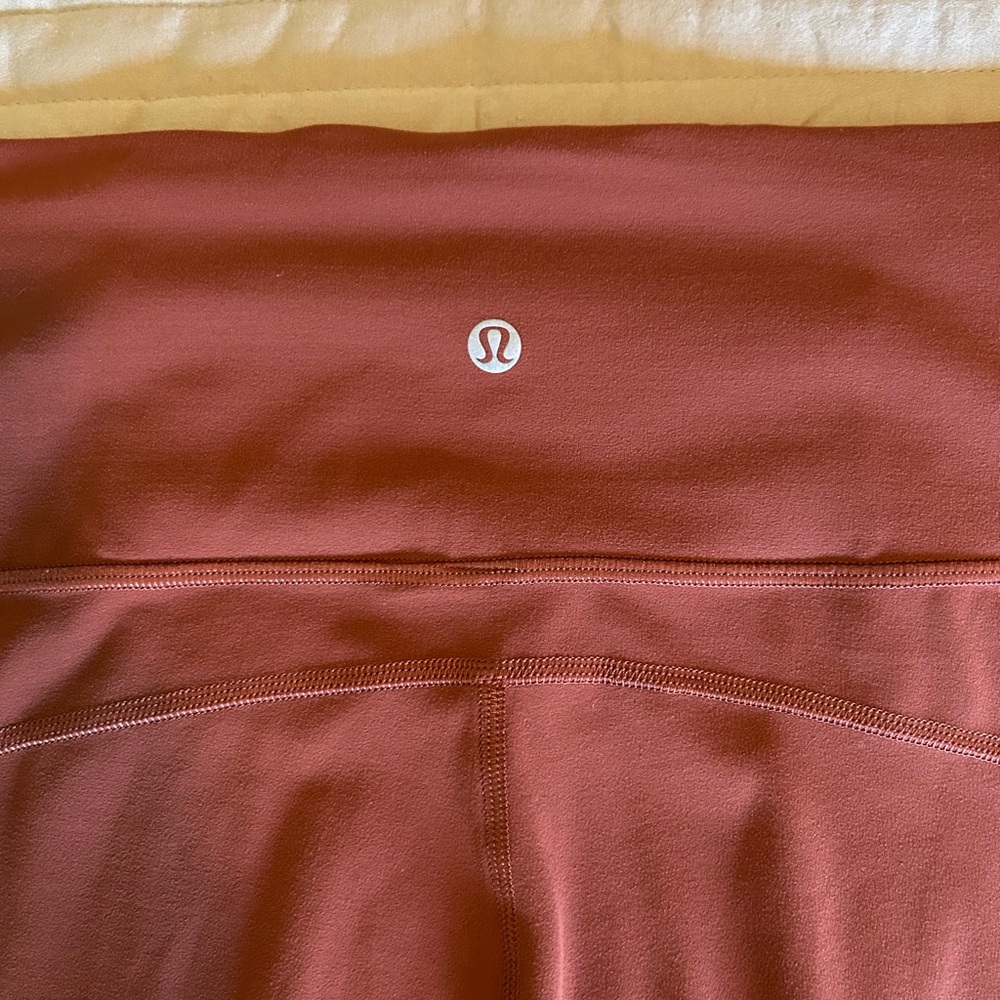 Lululemon Rust Wide-Leg Cropped Yoga Pants - Picture 3 of 5